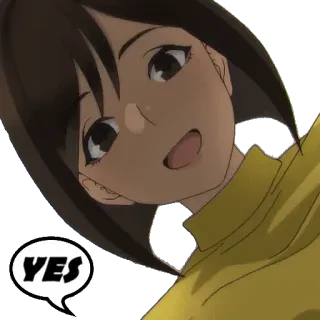 👍 YES anime, yes, affirmative, approval, agreement telegram sticker