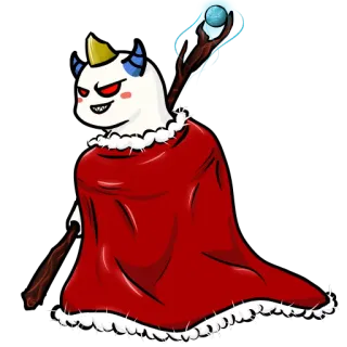 😈 sticker, character, monster, wizard, fantasy, evil, cartoon, creature telegram sticker