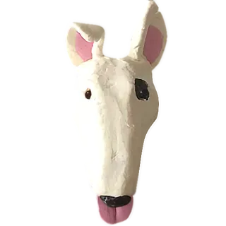 😃 dog, bull terrier, animal, sculpture, cute, pet telegram sticker