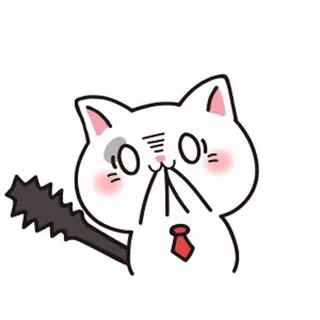White Cat🐱 by @Gifstiki whatsapp stickers