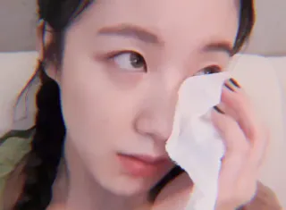 🐰 crying, sad, woman, tears, tissue telegram sticker