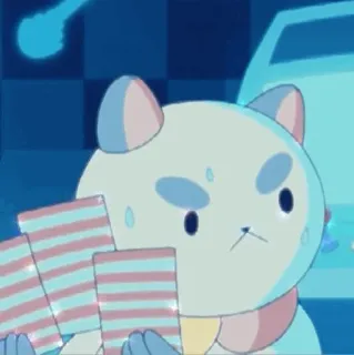 🥯 gatto, carte da gioco, cartone animato, gioco, orso, pastello telegram sticker