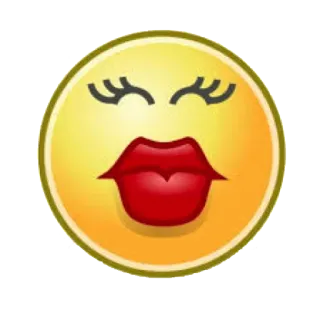 😘 Emoji, Cium, Wajah, Kuning, Ekspresi, Senang telegram sticker