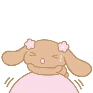 🌟 süß, Cartoon, kawaii, Hase, rosa telegram sticker