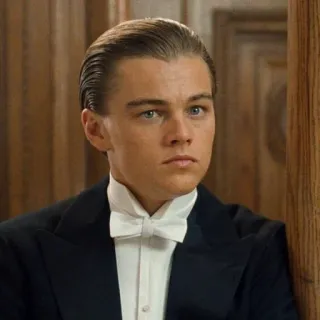 😐 Jack Dawson Titanic leonardo dicaprio, titanic, jack dawson, film, aktor, przystojny, smoking telegram sticker