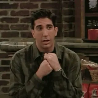 🤓 Ross Geller Friends serial tv, sitcom, lata 90, aktor, postać telegram sticker