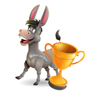 🏆 @AssCashBSC burro, troféu, desenho animado, cripto, rabo telegram sticker