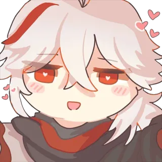 😍 Kazuha Genshin Impact Anime, Genshin Impact, Kazuha, Kawaii, Chibi telegram sticker