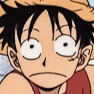 🙁 Luffy One Piece Anime, One Piece, Luffy, Desenho animado, Chapéu de palha, Pirata telegram sticker