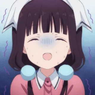 💕 anime girl, nervous, sweat, cute, embarrassed telegram sticker