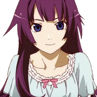 😊 Hitagi Senjougahara Bakemonogatari Anime, Garota, Personagem, Hitagi Senjougahara, Bakemonogatari telegram sticker