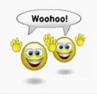 😄 Woohoo! telegram sticker
