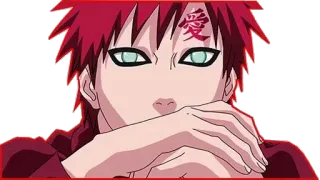 😶 Gaara Naruto 愛 anime, naruto, gaara, character, manga telegram sticker