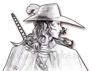 😒 Elfo, Fantasia, Espadachim, Chapéu, Desenho telegram sticker