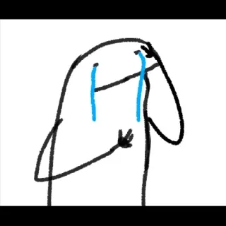 😭 pleurer, triste, larmes, émotionnel, dessin animé telegram sticker