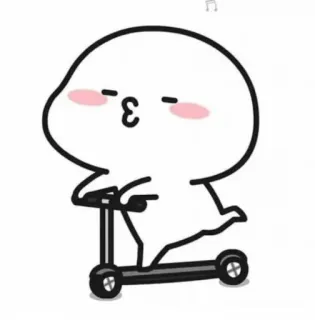 😗 Desenho animado, Patinete, Fofo, Personagem, Andando, Kawaii telegram sticker
