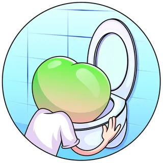 🤮 Toilette, krank, kotzen, Badezimmer, würgen telegram sticker