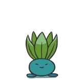 🤪 roślina, słodki, zielony, natura, naklejka, kreskówka, ilustracja telegram sticker