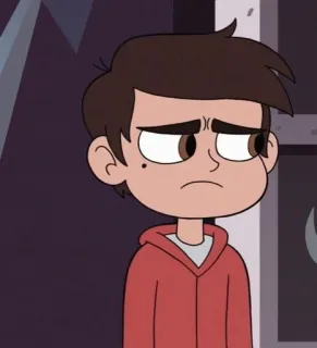😶 Marco Diaz Star vs. the Forces of Evil cartoon, animation, character, marco diaz telegram sticker