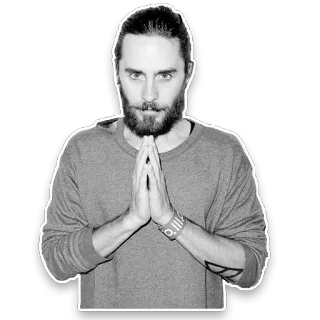 🙏 Jared Leto actor, celebrity, man, portrait telegram sticker