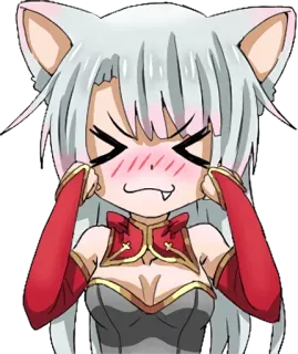 😆 Anime, Neko, Lindo, Dibujos animados whatsapp sticker
