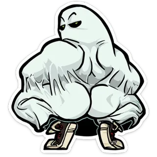 👻 fantasma, gracioso, dibujos animados, monstruo, tenebroso, humor, personaje telegram sticker