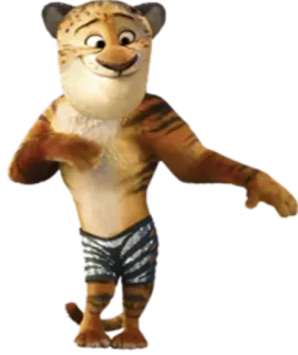 🕺 tiger, cartoon, animal, funny, character telegram sticker
