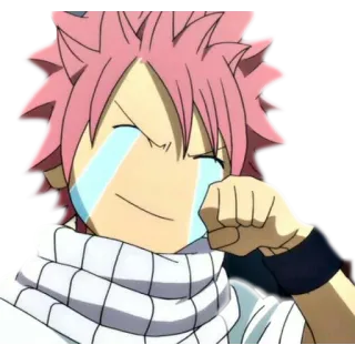 😭 Natsu Dragneel Fairy Tail Anime, Fairy Tail, Natsu Dragneel, Chorando, Cabelo rosa whatsapp sticker