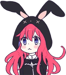 😶 Anime, Fofo, Coelho, Desenho animado, Garota, Kawaii telegram sticker