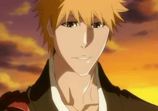 😃 Ichigo Bleach anime, manga, ichigo kurosaki, bleach, character, orange hair telegram sticker