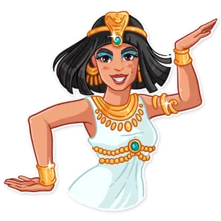 💃 Cleopatra Cleopatra, Mesir, Mesir Kuno, Ratu, Firaun, Mesir Kuno, Tokoh Sejarah, Wanita telegram sticker