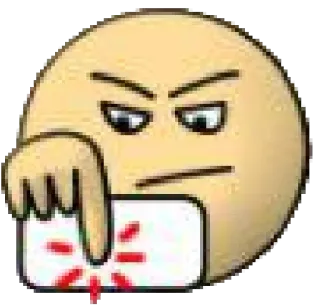 😠 emoji, anger, annoyed, expression, frustrated, pointing telegram sticker