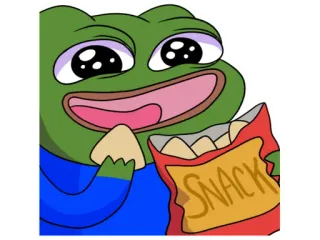 🍟 SNACK rã, lanche, comida, desenho animado, meme, internet, engraçado telegram sticker