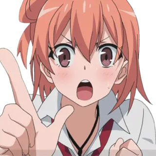 😳 Anime, Garota, Apontando, Desenho animado, Bravo telegram sticker