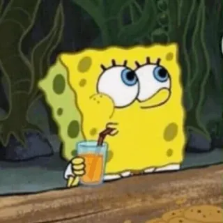 ⚡️ SpongeBob SpongeBob SquarePants Bob Esponja, Desenho animado, Bebendo, Suco de laranja telegram sticker