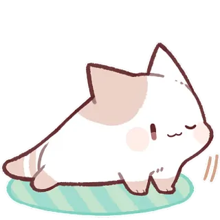 😉 cat, cute, animal, kawaii, sleepy telegram sticker