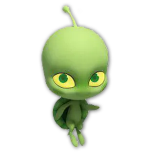 🙂 Wayzz Miraculous: Tales of Ladybug & Cat Noir dessin animé, tortue, vert, Miraculous Ladybug, Wayzz, kwami telegram sticker