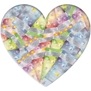 ❤️ Herz, Form, Abstrakt, Bunt, Design, Kunst, Geld telegram sticker