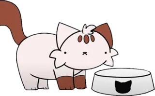 😟 cat, cute, animal, kawaii, pet, kitten, cartoon telegram sticker