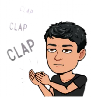 👏 CLAP clap, applause, bitmoji, celebration, congratulations, praise telegram sticker