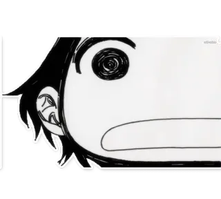 😧 Anime, Mangá, Chocado, Expressão, Rosto, Desenho animado, Desenho telegram sticker