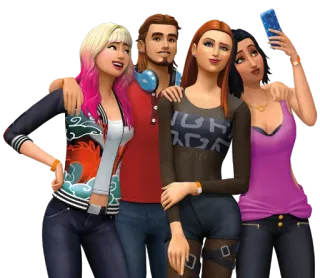 🤳 group, sims, friends, selfie telegram sticker