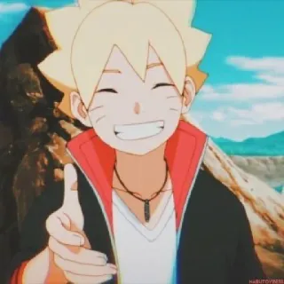 🖐 Boruto Uzumaki Naruto Boruto, Anime, Desenho animado, Uzumaki, Sorrindo, Personagem telegram sticker