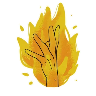 🔥 Gesto della mano, Fiamma, Fuoco, Gesto offensivo telegram sticker