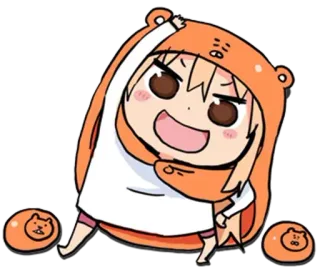 🥧 Anime, Kawaii, Mignon, Chibi, Dessin animé, Personnage, Orange whatsapp sticker