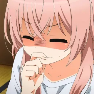🤔 Anime, Mädchen, Süß, Verlegen telegram sticker