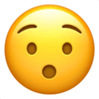 😯 emoji, face, astonished, surprised, expression, yellow telegram sticker