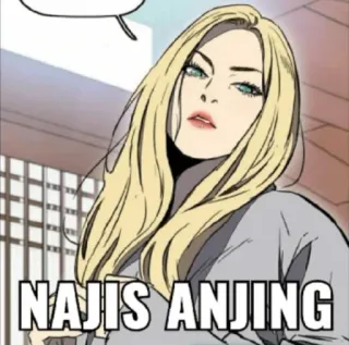 🗿 NAJIS ANJING anime, curse, cartoon, manga telegram sticker