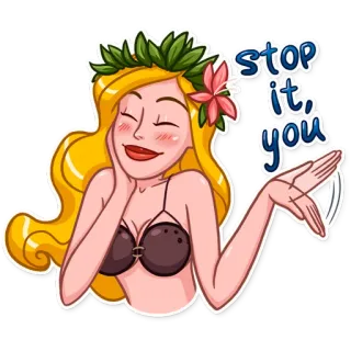 Blondie Vacation telegram stickers