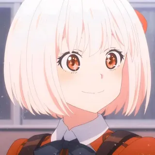 🤩 Chisato Nishikigi Lycoris Recoil Anime, Personaggio, Carino, Sorridendo, Ragazza anime telegram sticker